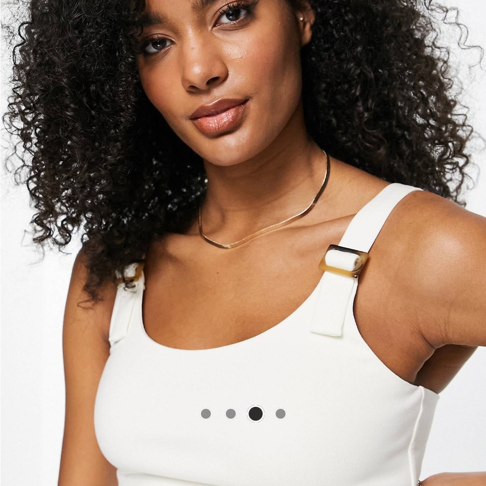 & Other Stories White Tortoise Buckle Top